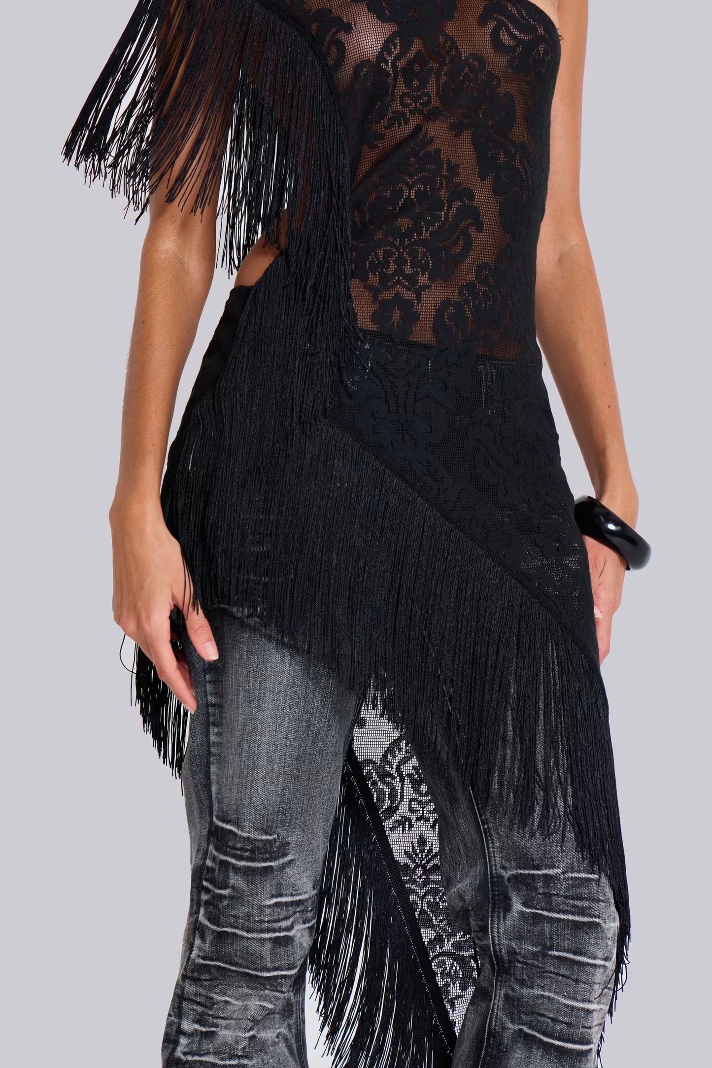 Lace Fringe Dress
